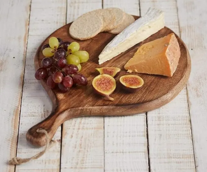 Wooden Chopping Board for Kitchen for mom,Wife Gift | Cutting Board for Kitchen | Round Cutting Board | Wooden Serving Board | Pizza Platter
